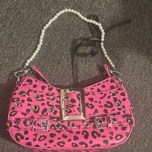 Pink Leopard Print Women's Bag clutch